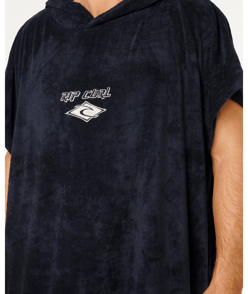 Rip Curl Classic Surf Hooded Towel in BLACK/OFF WHITE