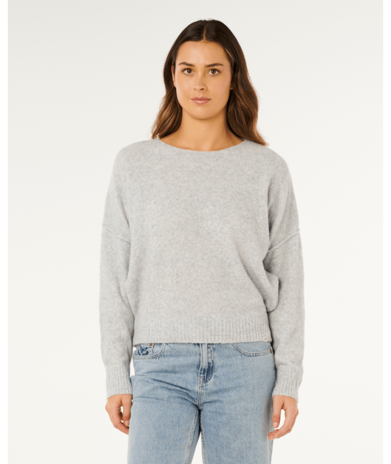 Rip Curl Emily Sweater in LIGHT GREY MARLE