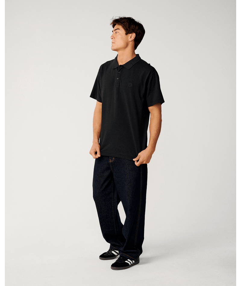 Rip Curl Premium Surf Wettie Polo in BLACK