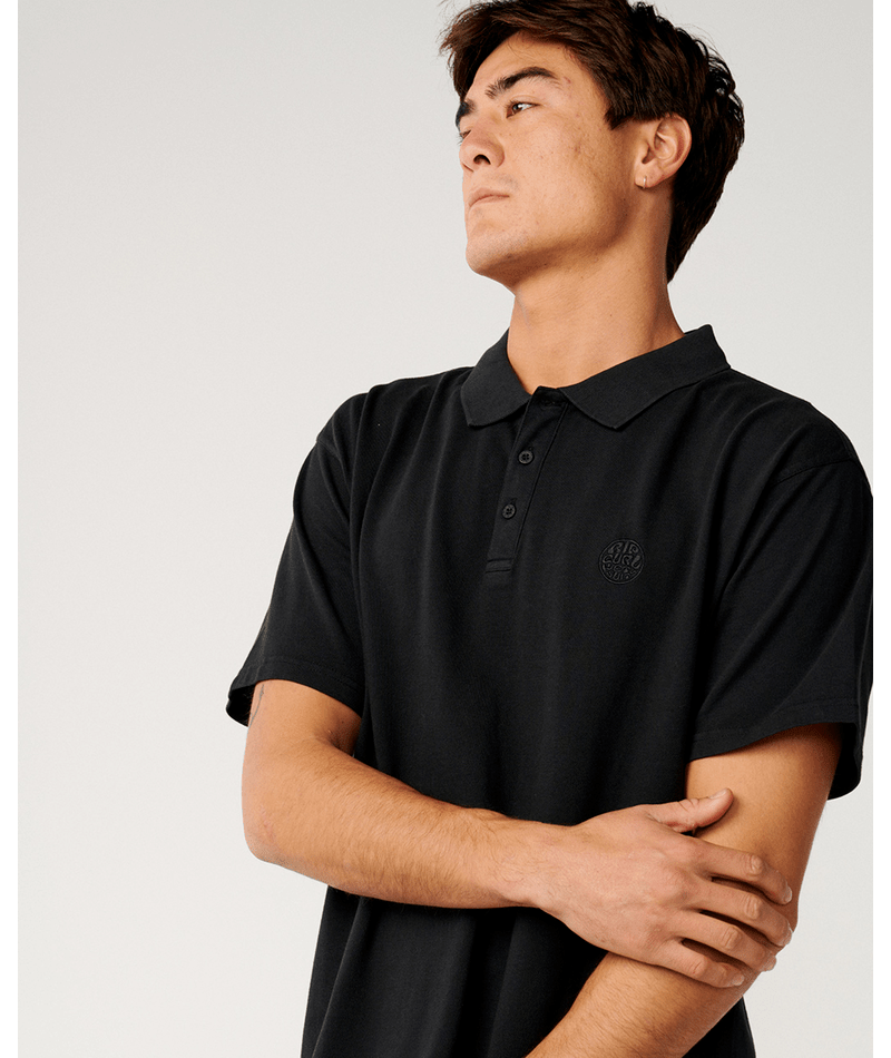 Rip Curl Premium Surf Wettie Polo in BLACK