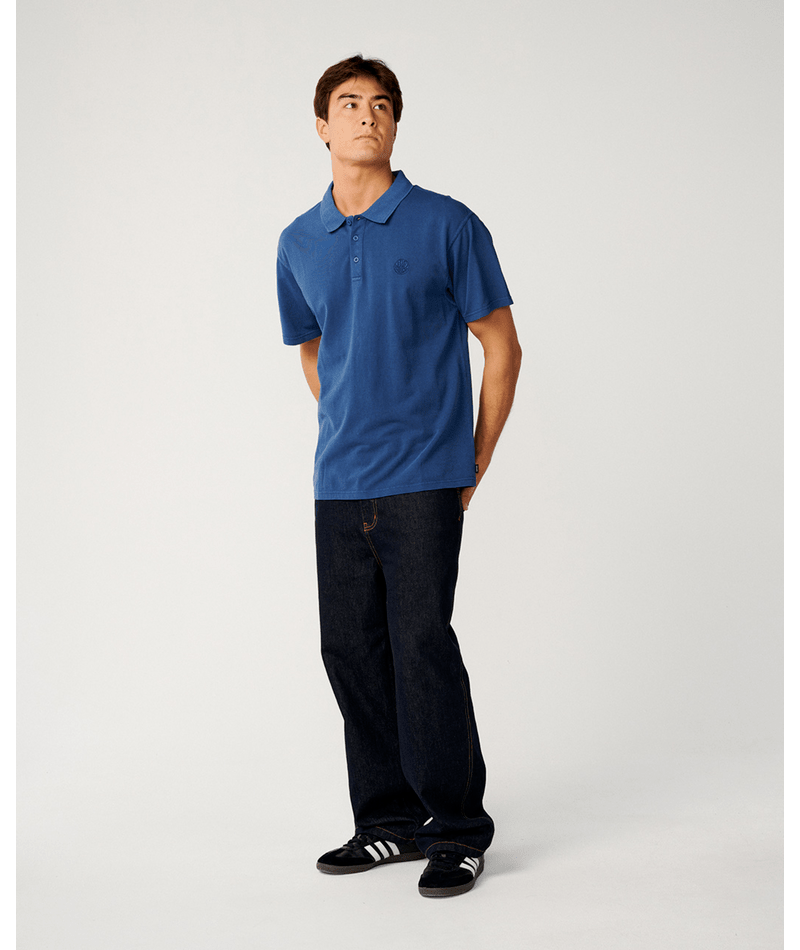Rip Curl Premium Surf Wettie Polo in LIGHT NAVY