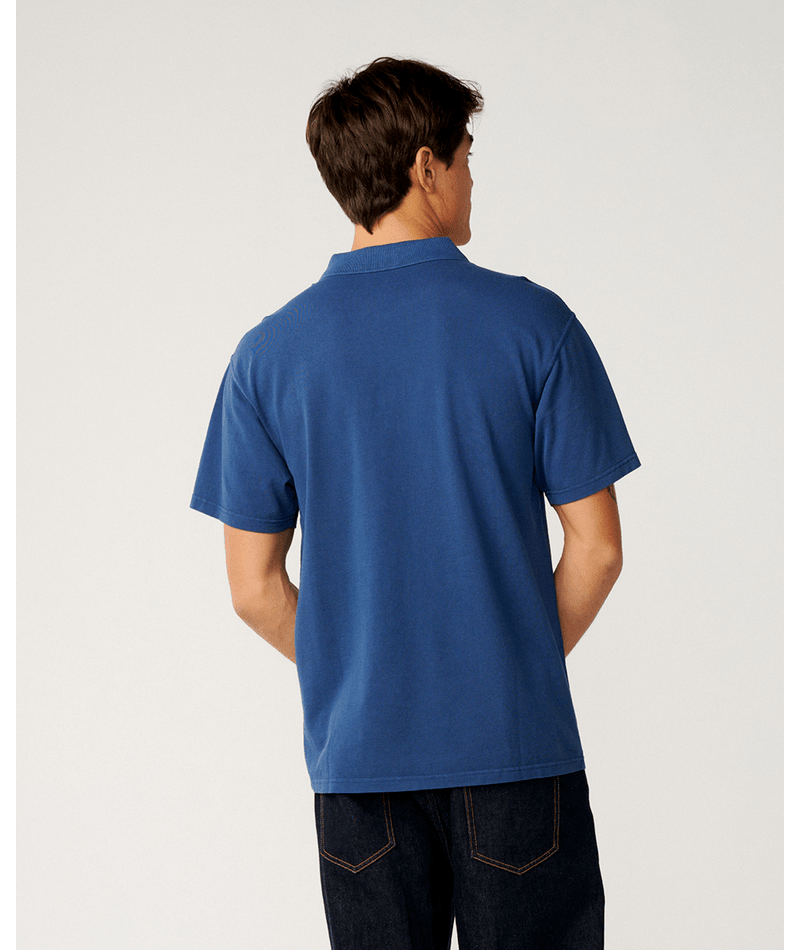 Rip Curl Premium Surf Wettie Polo in LIGHT NAVY