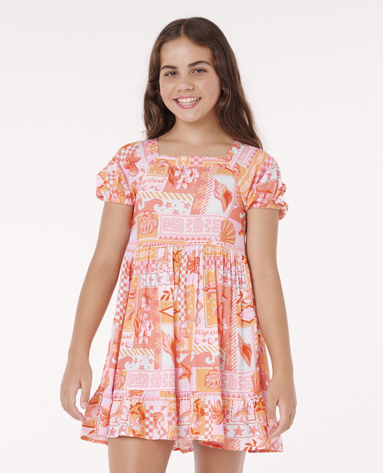 Rip Curl Paradise Club Woven Dress-Girl in MULTICO
