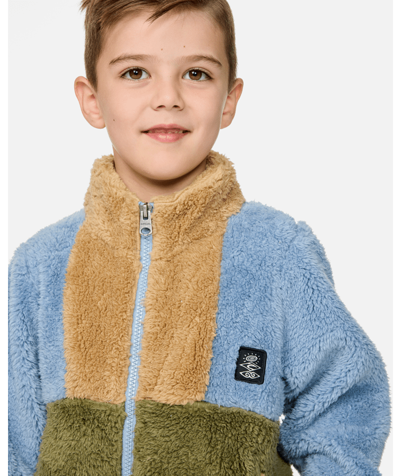 Rip Curl Block Party Polar-Boy in FADED DENIM