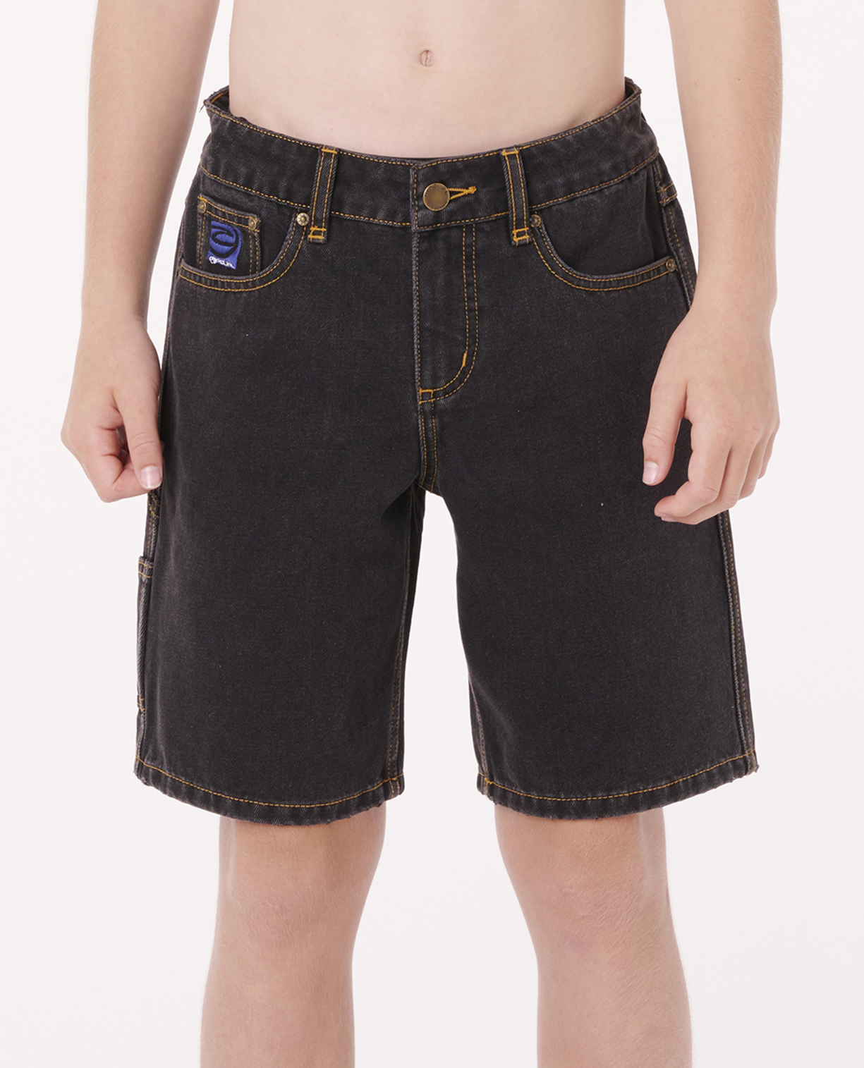 Rip Curl Hyped Up Denim Walkshort-Boy in WASHED BLACK