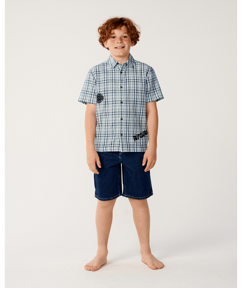 Rip Curl Hyped Up Denim Walkshort-Boy in True Indigo