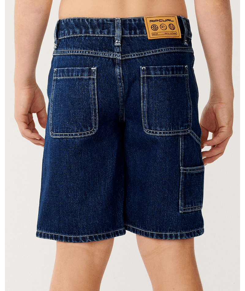 Rip Curl Hyped Up Denim Walkshort-Boy in True Indigo