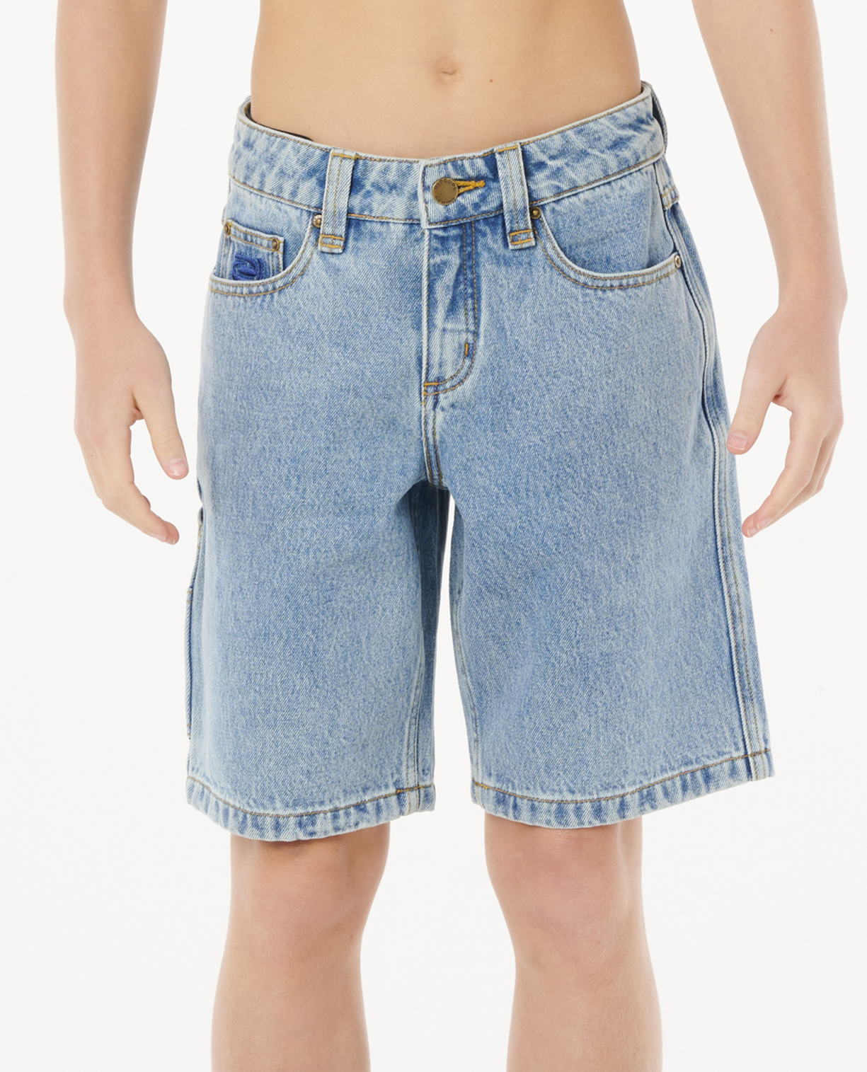 Rip Curl Hyped Up Denim Walkshort-Boy in WASHED BLUE
