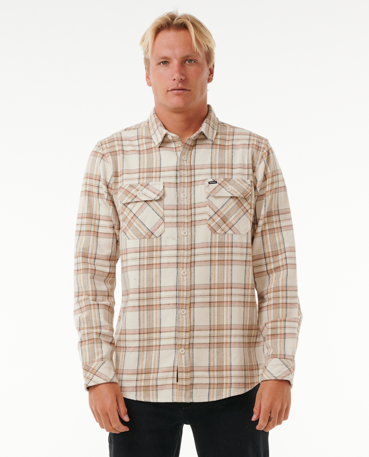 Rip Curl Griffin Flannel Shirt in BONE