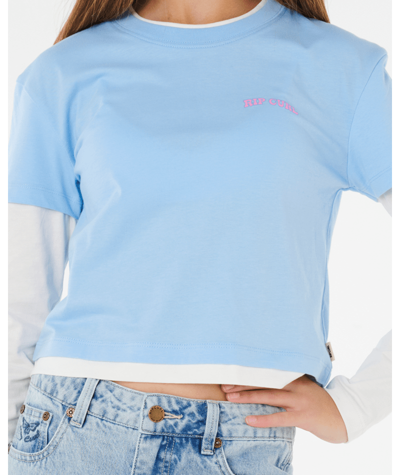 Rip Curl Aggie Relaxed Jeans - Kids in VINTAGE BLUE