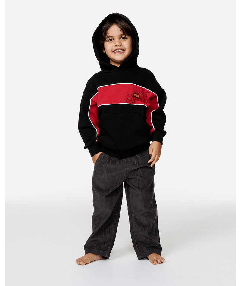 Rip Curl Panel Beater Hood-Boy in BLACK