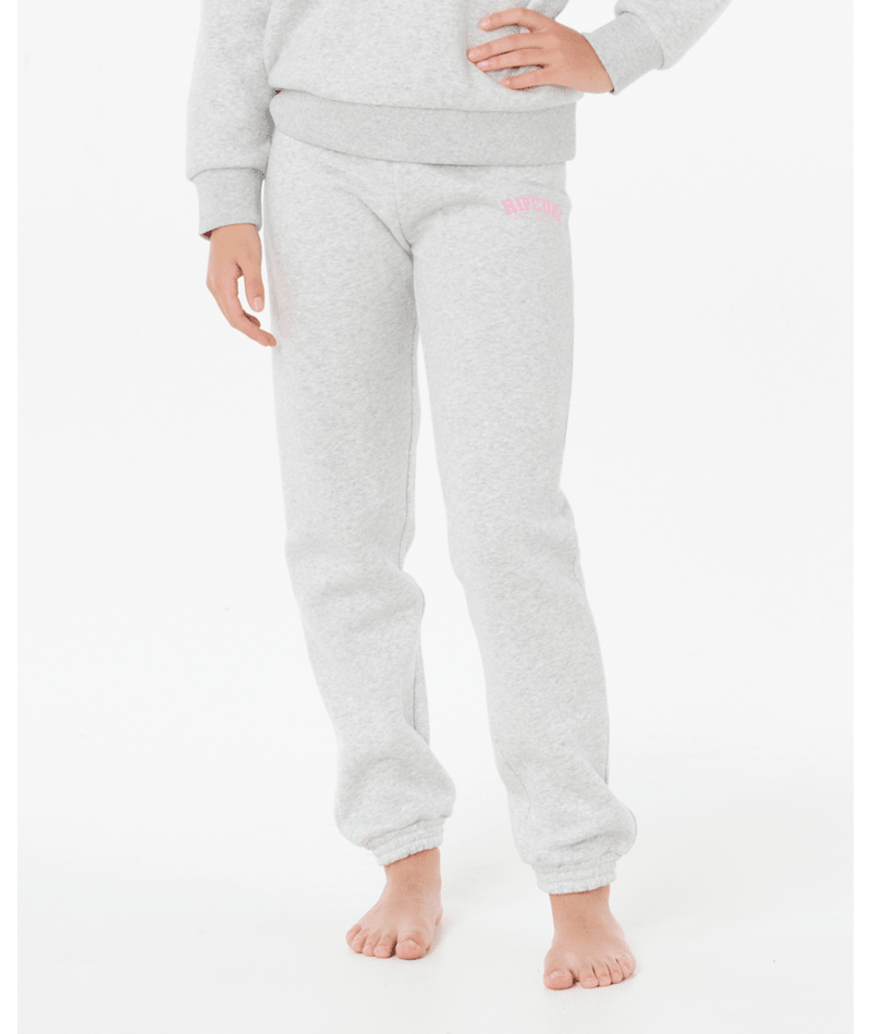 Rip Curl Varsity Track Pant-Girl in LIGHT GREY MARLE