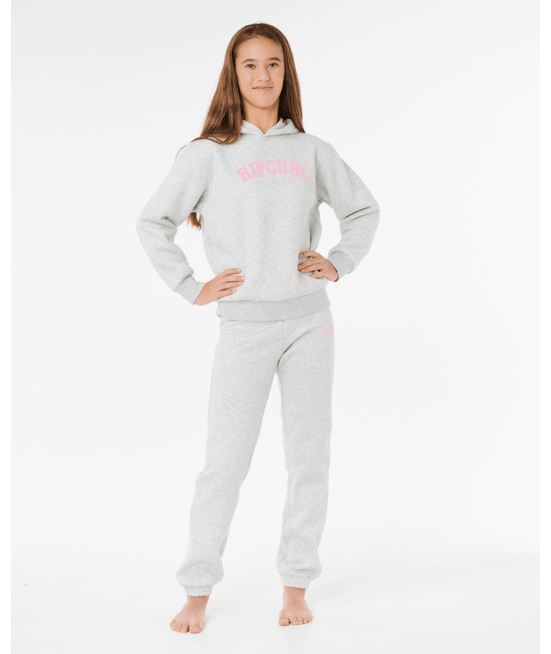 Rip Curl Varsity Track Pant-Girl in LIGHT GREY MARLE