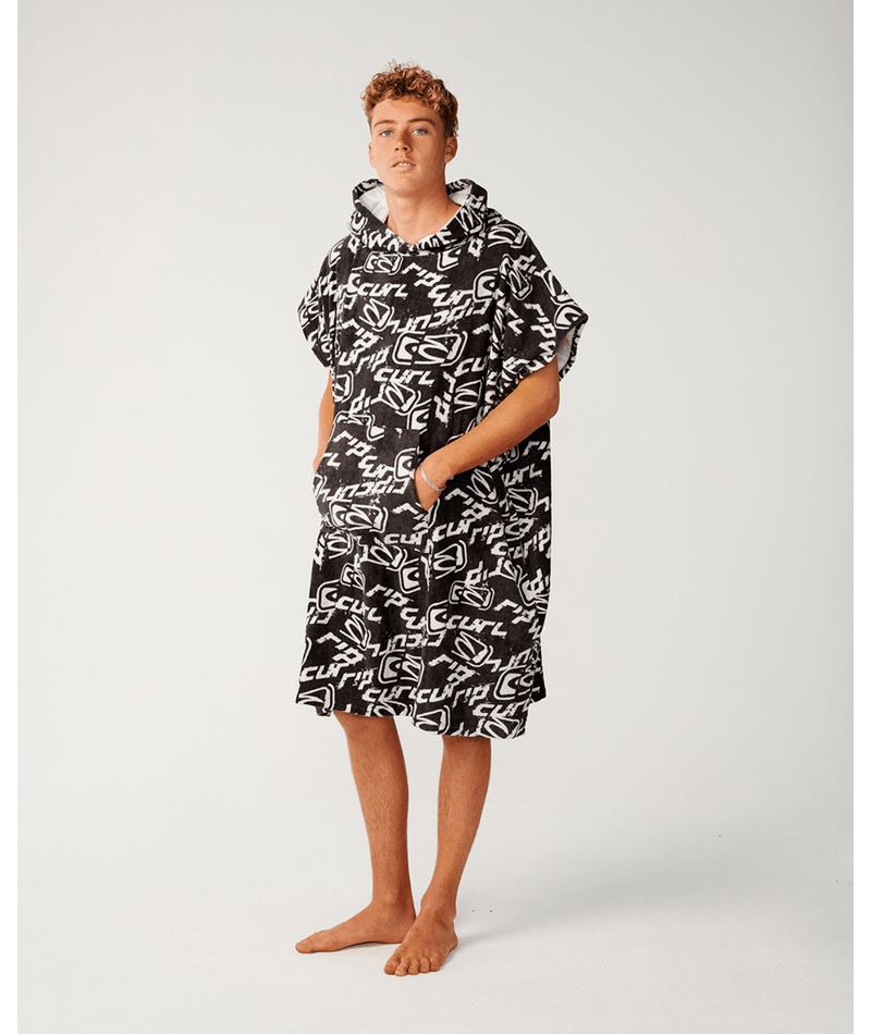 Rip Curl Sessions Hooded Towel in WASHED BLACK