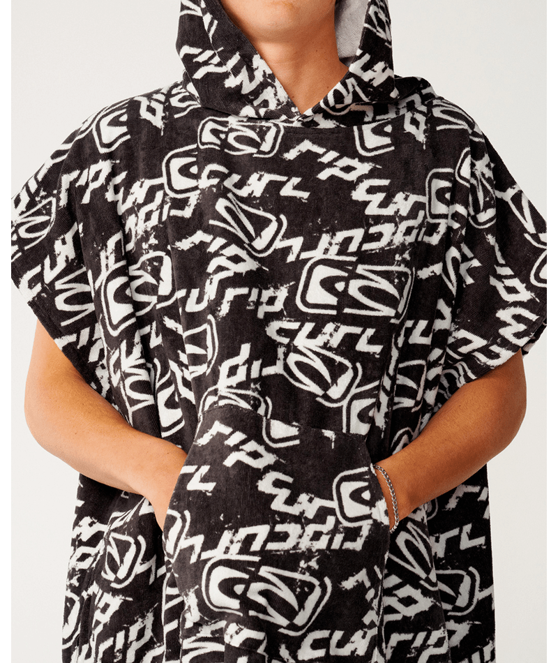 Rip Curl Sessions Hooded Towel in WASHED BLACK