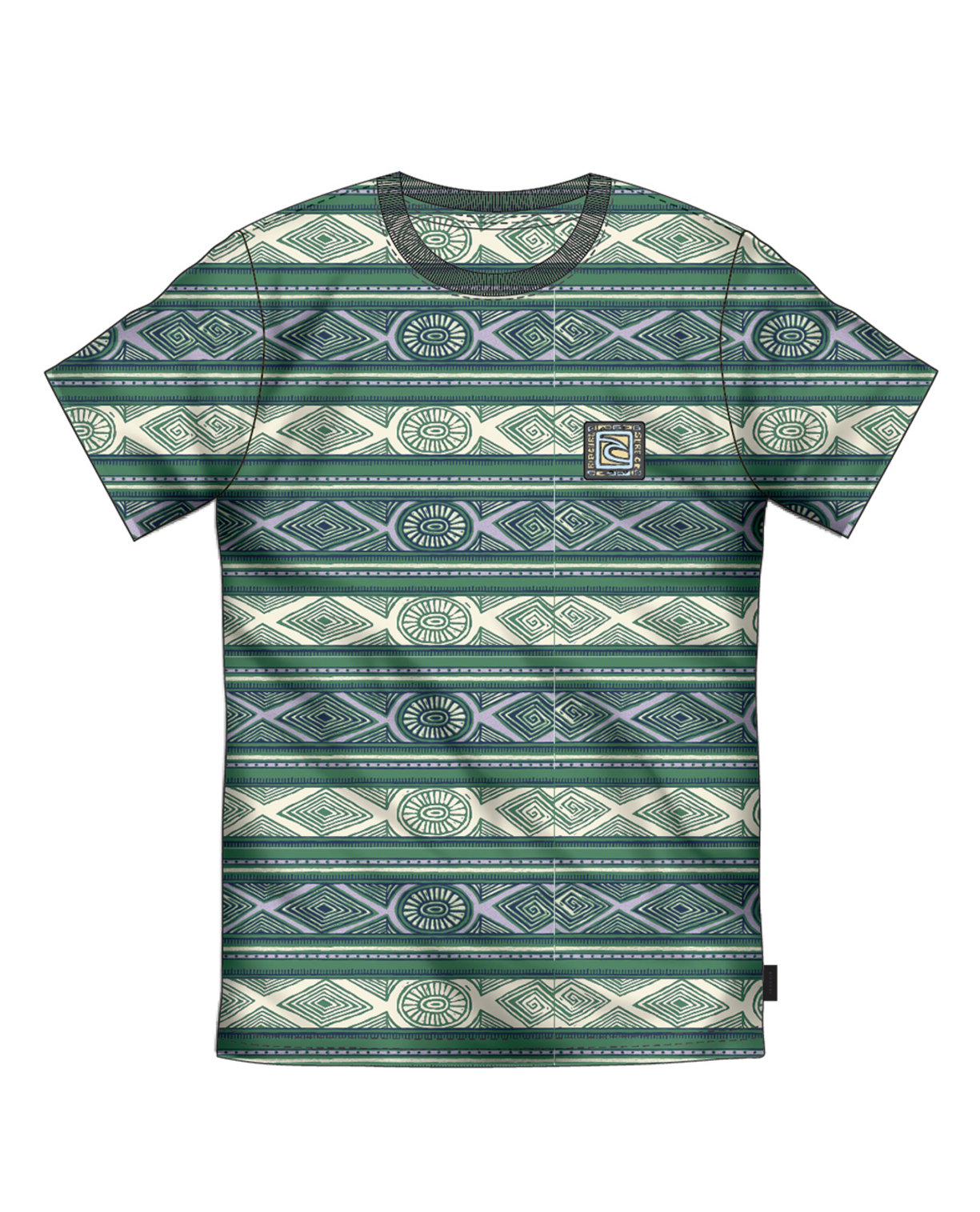 Rip Curl Tube Stripe Tee - Boy in GREEN