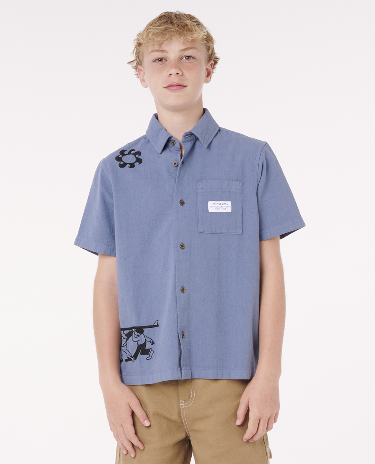 Rip Curl Aots-Ty Williams Shirt-Boy in BLUEFIN