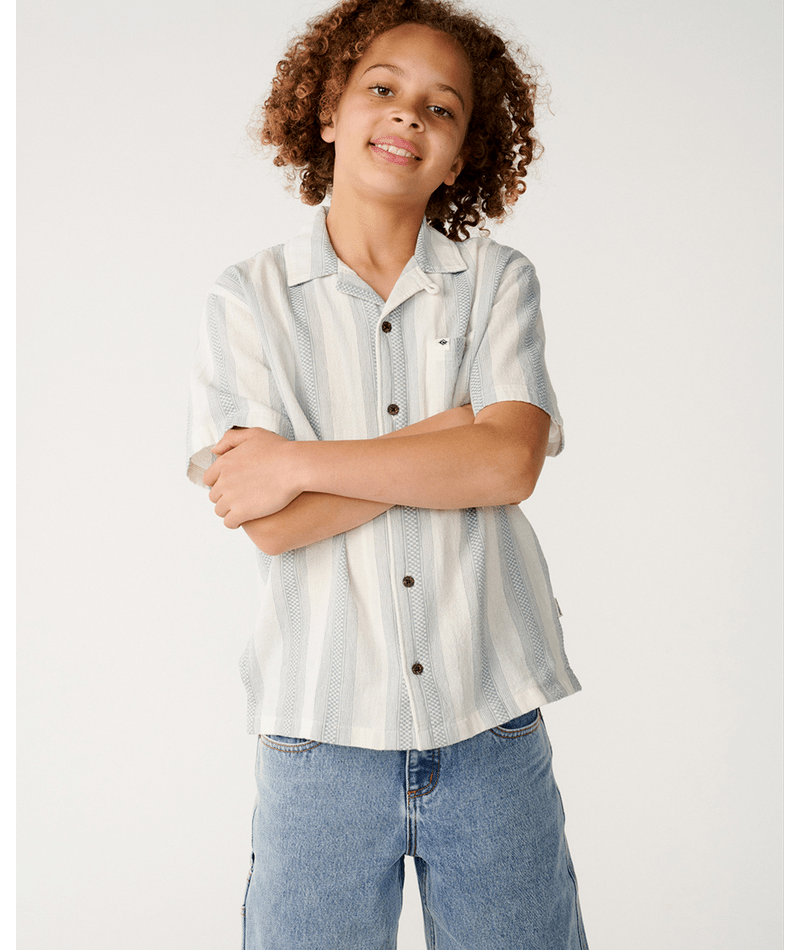 Rip Curl Classic Surf Weaver S/S Shirt- in BONE