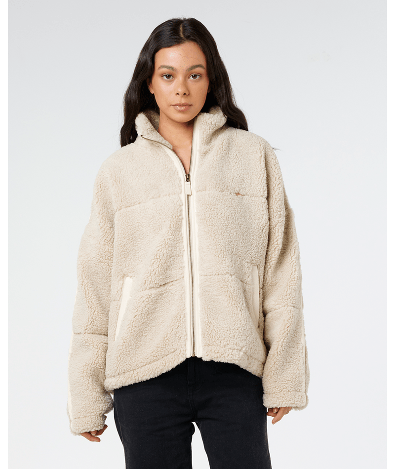 Rip Curl Cala Nights Sherpa Jacket in NATURAL