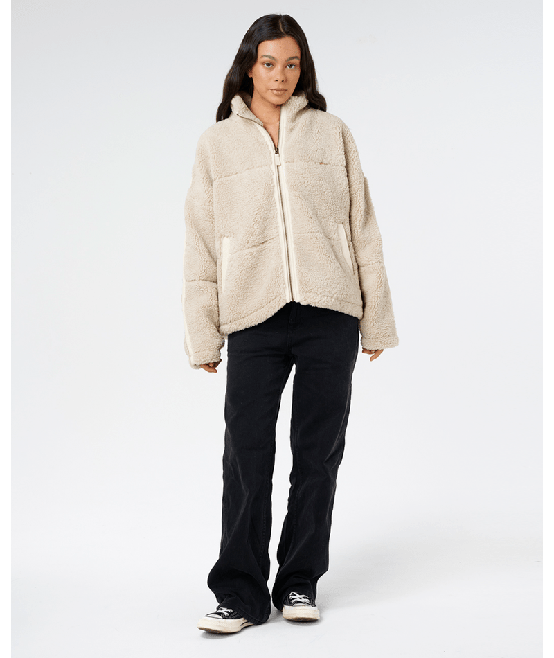Rip Curl Cala Nights Sherpa Jacket in NATURAL