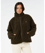 Rip Curl Cala Nights Sherpa Jacket in BLACK OLIVE