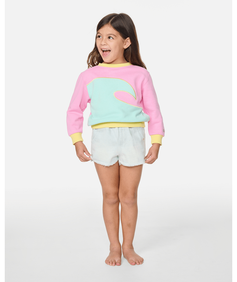 Rip Curl Surf Wave Crew-Girl in PINK