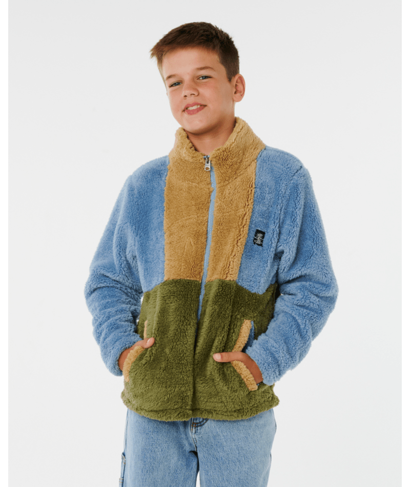 Rip Curl Block Party Polar-Boy in FADED DENIM
