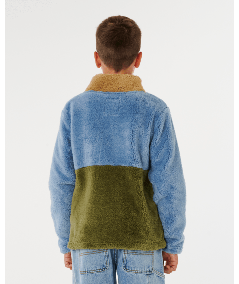 Rip Curl Block Party Polar-Boy in FADED DENIM