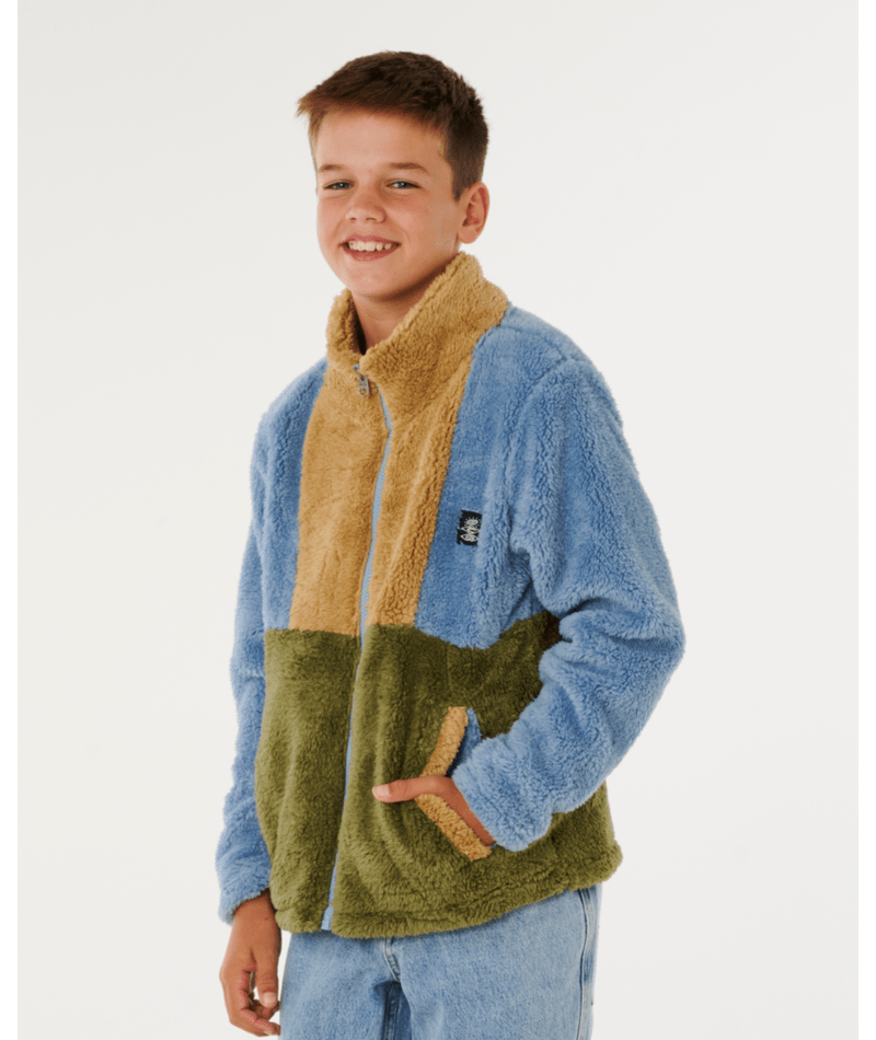 Rip Curl Block Party Polar-Boy in FADED DENIM