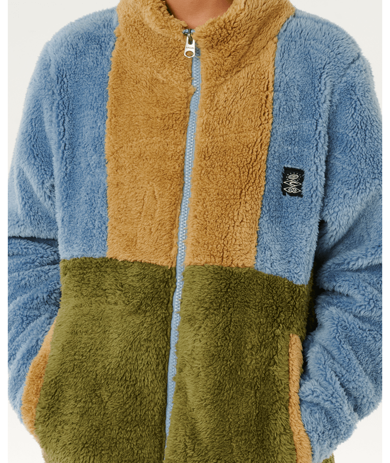 Rip Curl Block Party Polar-Boy in FADED DENIM