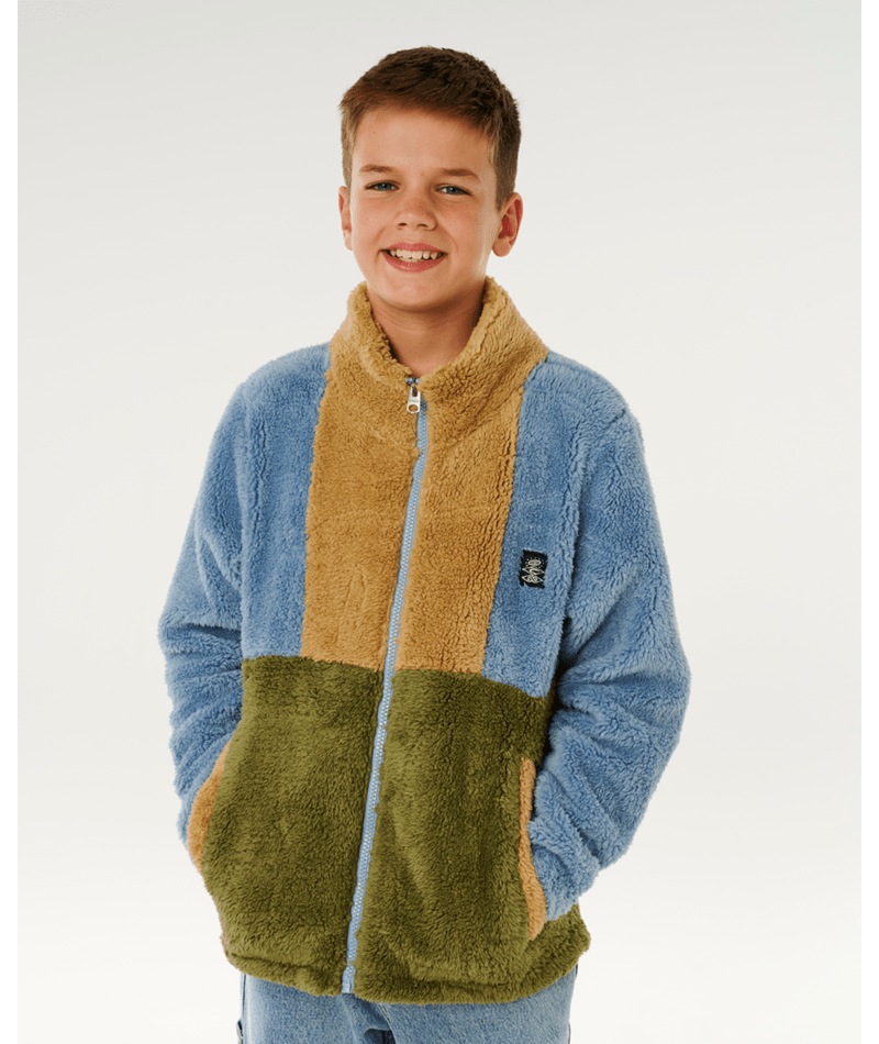 Rip Curl Block Party Polar-Boy in FADED DENIM