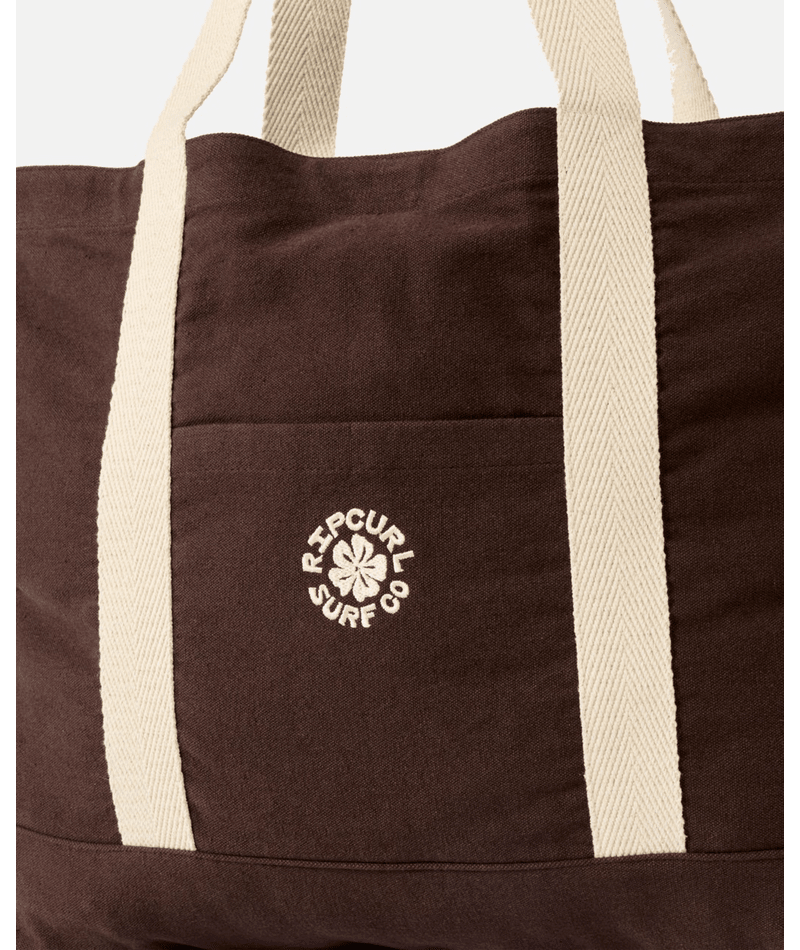 Rip Curl Mixed Logo 25l Tote in Brown/Off White