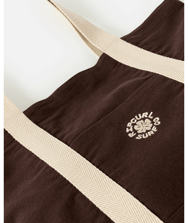 Rip Curl Mixed Logo 25l Tote in Brown/Off White