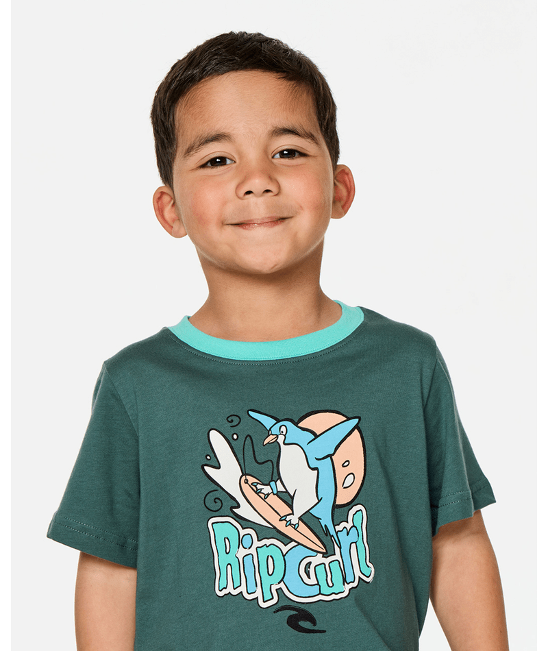 Rip Curl Paddle Out Art Tee-Boy in MUTED GREEN