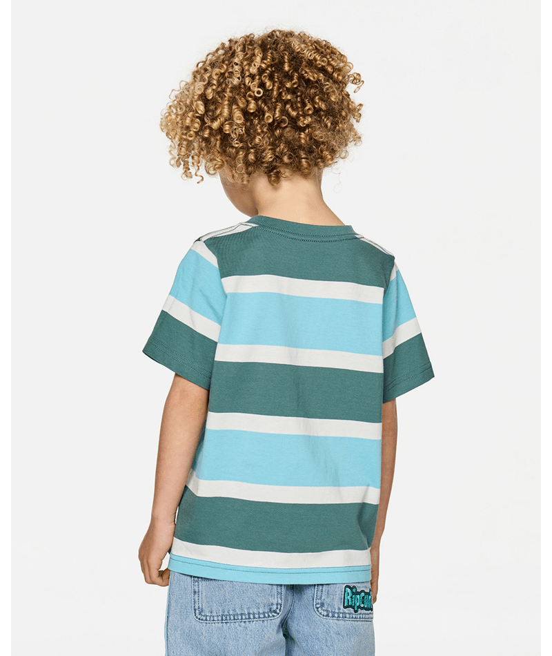 Rip Curl Paddle Out Stripe Tee-Boy in WAVE POOL