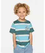 Rip Curl Paddle Out Stripe Tee-Boy in WAVE POOL