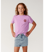 Rip Curl Surf Puff Relaxed Tee- Girl in BRIGHT LILAC