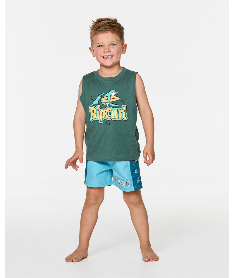 Rip Curl Paddle Out Tank-Boy in MUTED GREEN