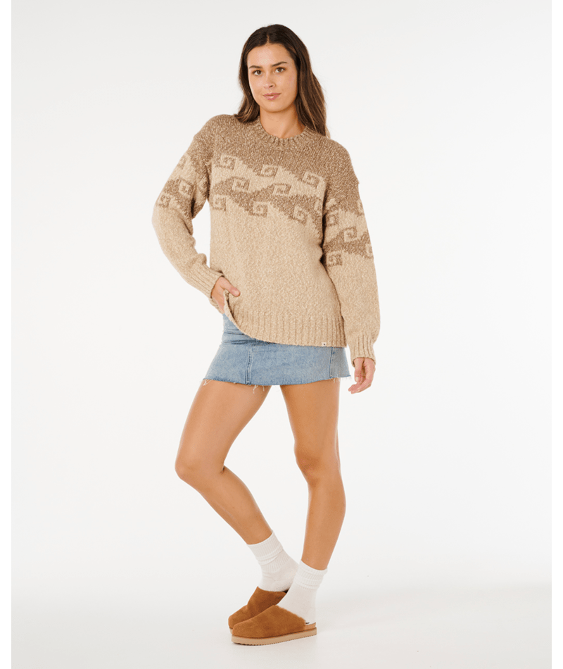 Rip Curl Pacific Coast Sweater in BROWN