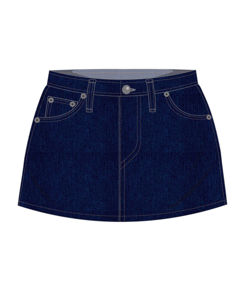 Rip Curl Archive: Denim Mini Skirt in True Indigo