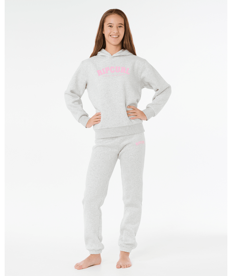 Rip Curl Staple Varsity Hood -Girl in LIGHT GREY MARLE