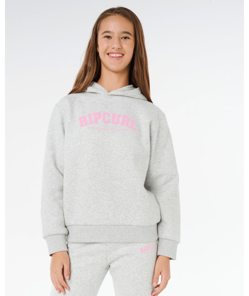 Rip Curl Staple Varsity Hood -Girl in LIGHT GREY MARLE