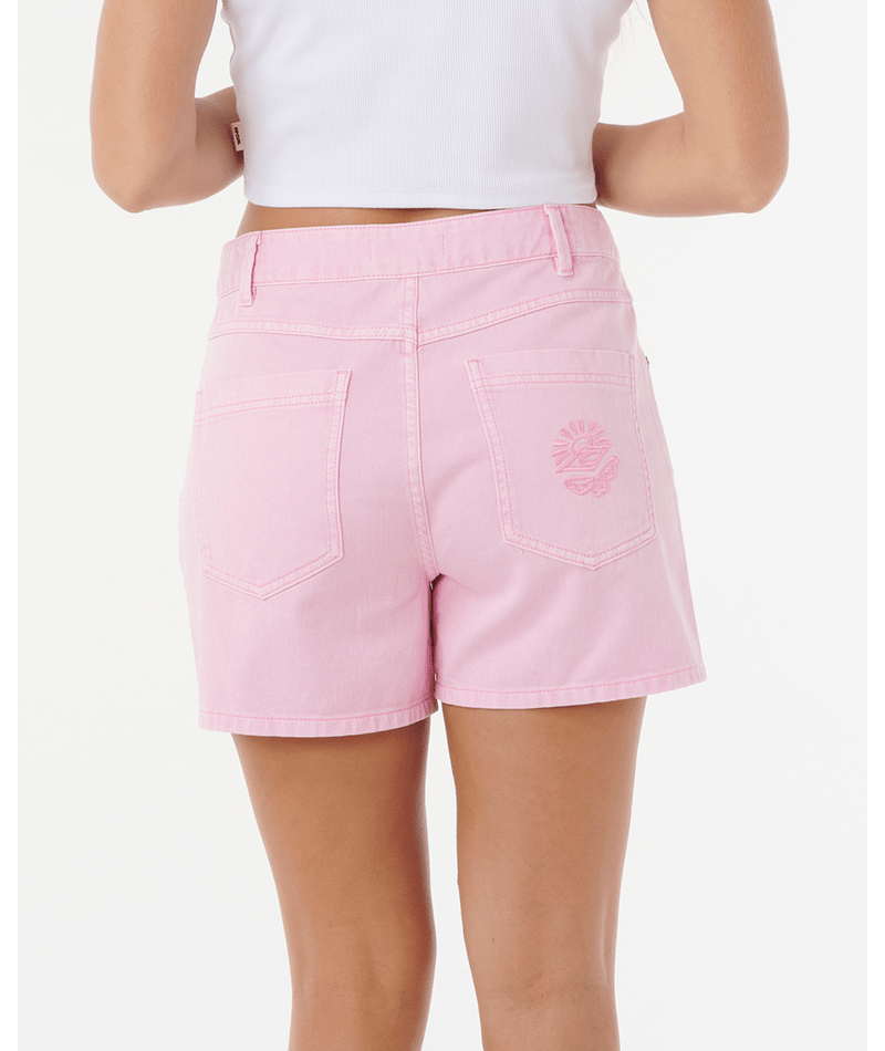 Rip Curl Tabby Denim Short in PINK