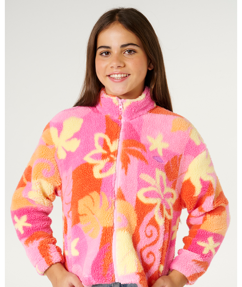 Rip Curl Tropical Polar Fleece - Girl in TANGERINE