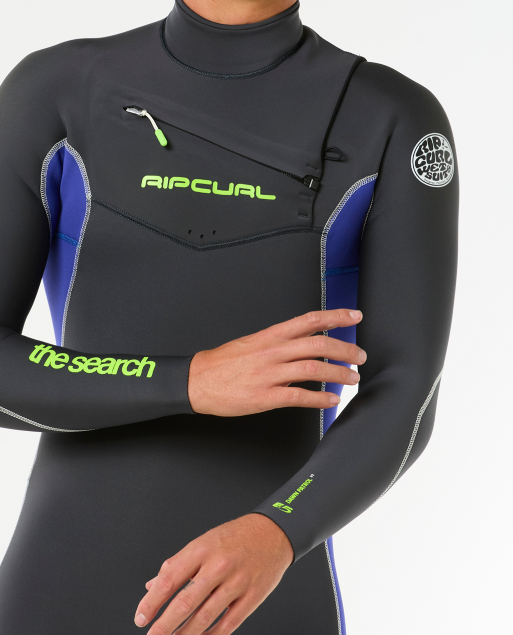 Rip Curl Mens Dawn Patrol 3/2 Chest Zip Wetsuit in Wild Berry