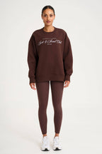 All Fenix Collegiate Graphic Crew Neck Jumper in Espresso