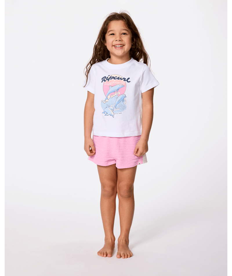 Rip Curl Dolphin Relaxed Tee-Girl in WHI AUST