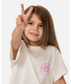 Rip Curl Surf Puff Standard Tee -Girl in Bone/Pink