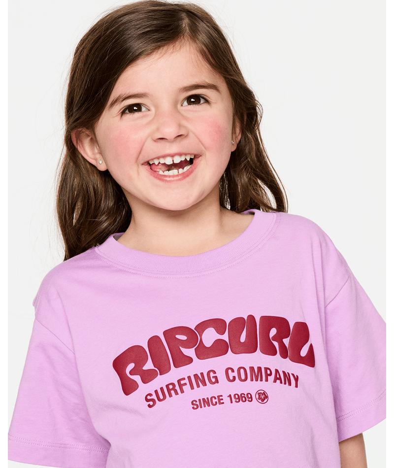 Rip Curl Surf Puff Standard Tee -Girl in BRIGHT LILAC