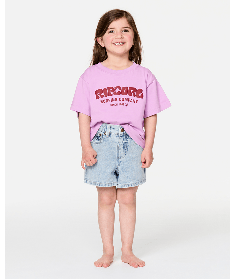 Rip Curl Surf Puff Standard Tee -Girl in BRIGHT LILAC